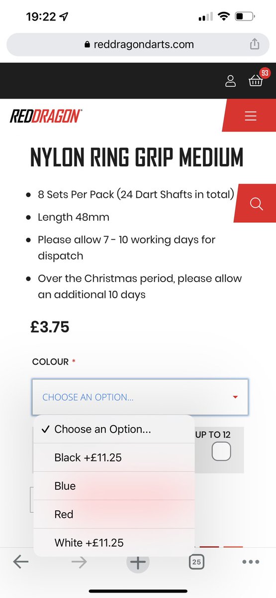 mikeatter's tweet photo. @reddragondarts is this right £15 for 8 sets ? Bit of an increase from £3.50 https://t.co/A3azqoFVnb