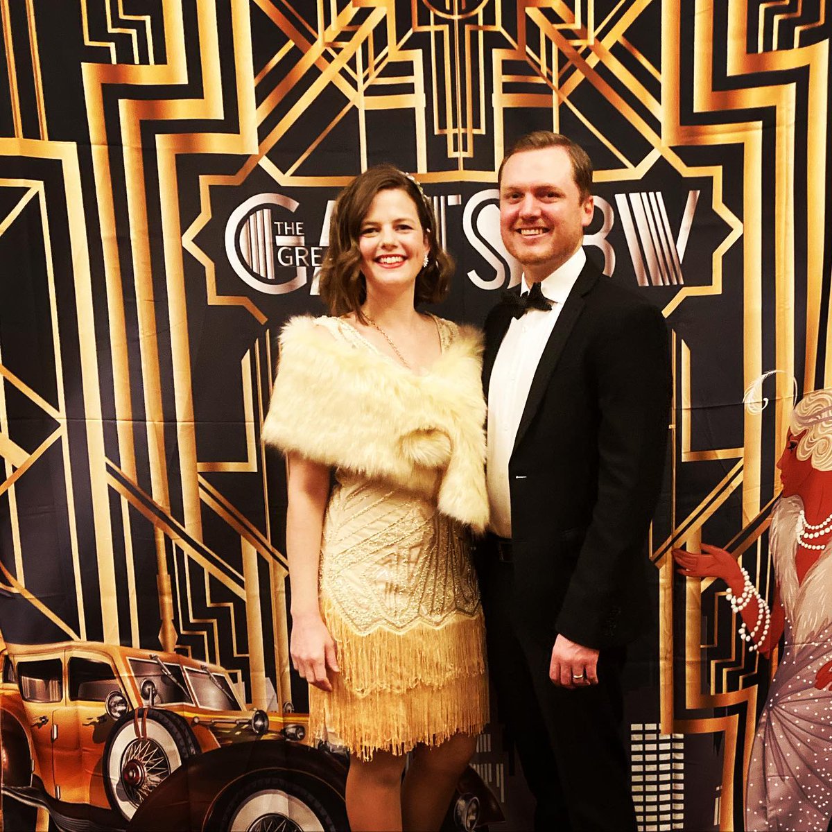 On the red carpet. 🤩

Had a Gatsby party for a friend’s birthday Friday, should be back tonight! 🥳