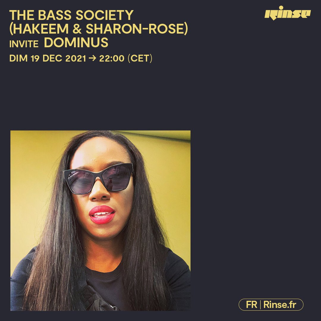 SharonRose__'s tweet photo. 🚨 Tonight (9PM - 11PM GMT / 10PM 12AM CET): Final show of the year on @RinseFrance with @theehakeem on #TheBassSociety 📻 

Electronic🔥 from:
@Caltonic_ZA
@iamsherelle
@KarenNyameKG
@fiyahdred_
@HaganUK
@deejayneptune
@ScratchaDVA
@RudeKidMusic
@TheGemmaFox
@callmeKatieP
+ more https://t.co/5VmuVHZrhM