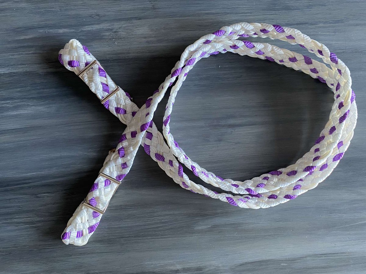 I dont think any crazy barrel racers follow me on here but my oldest daughter Rylee is making and selling mule tape reins. Please RT for her or tag someone you know who might. More color options to come #barrelracing #homemade #shoplocal