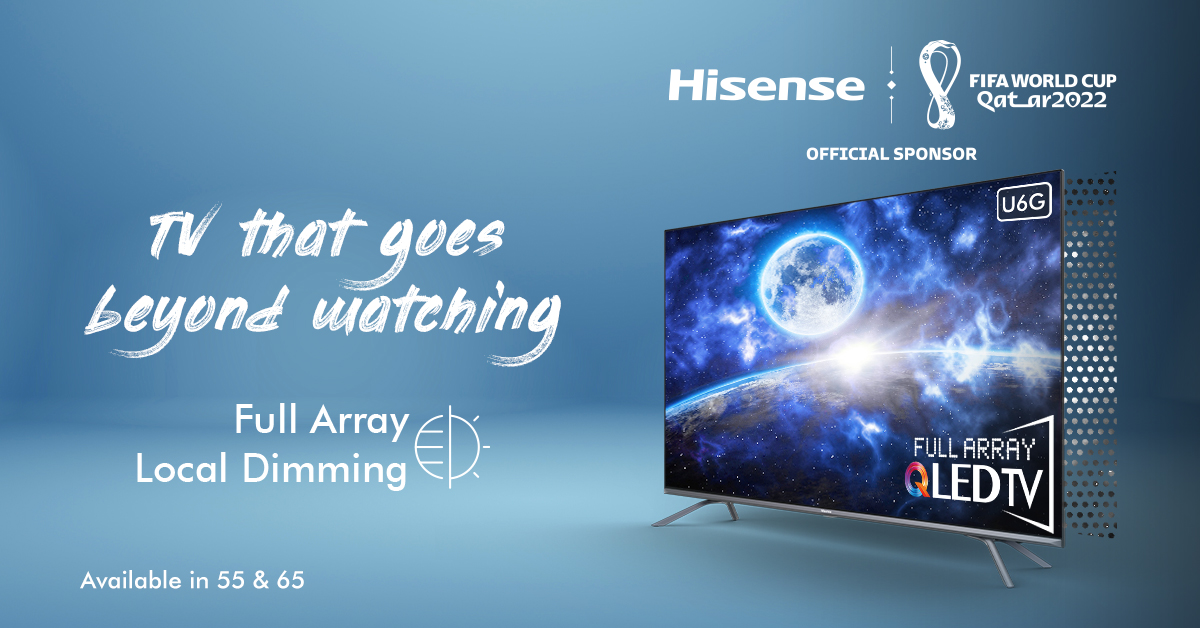 See your TV in a new light with Full Array QLED TV!
The U6G TV will provide a superior watching experience for you. With sharper, precise pictures across the screen, you will see pictures like never before. 

#Hisense #BeAmazed #QLEDTV #FullArray