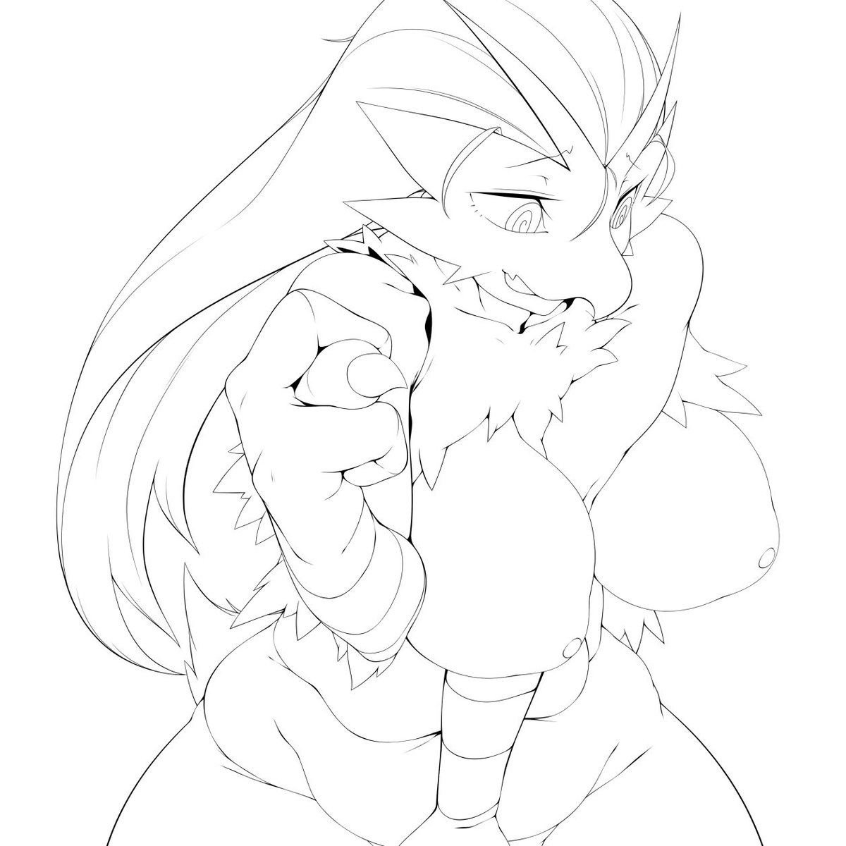 線画は出来た。塗りは後日やる 