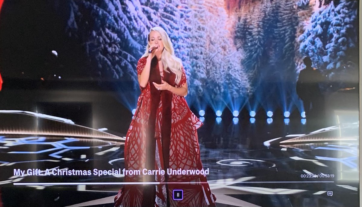 serenitylive's tweet photo. My Christmas dream: to come out of the bedroom every few minutes in a new dress from the Carrie Underwood My Gift special. "Hold on, Jake. Before you open the next gift I have to change into the Red One with the CAPE..." https://t.co/ilFkkMUjCI