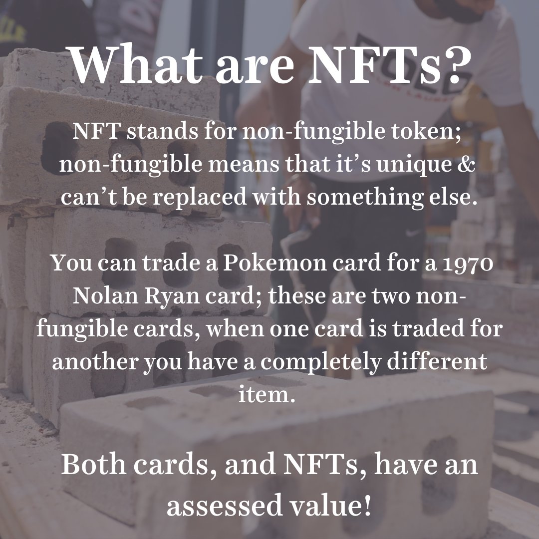 Unsure what a NFT is? Here's a quick and easy way to understand!
.
.
.
#NFT #NFTs #cryptocurrency #masonryNFTs #investment #cryptoinvesting #eth