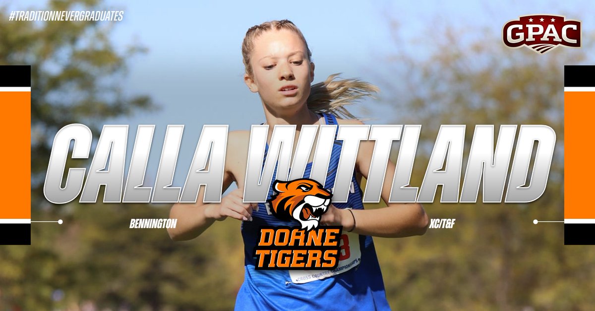 Six days before Christmas &amp; Doane XC/T&amp;F got a gift early! Calla Wittland has COMMITTED to Doane University. We are so excited to welcome Calla. Her character, strength, leadership, &amp; passion for running will continue the tradition at Doane. #rolltiges #traditionnevergraduates