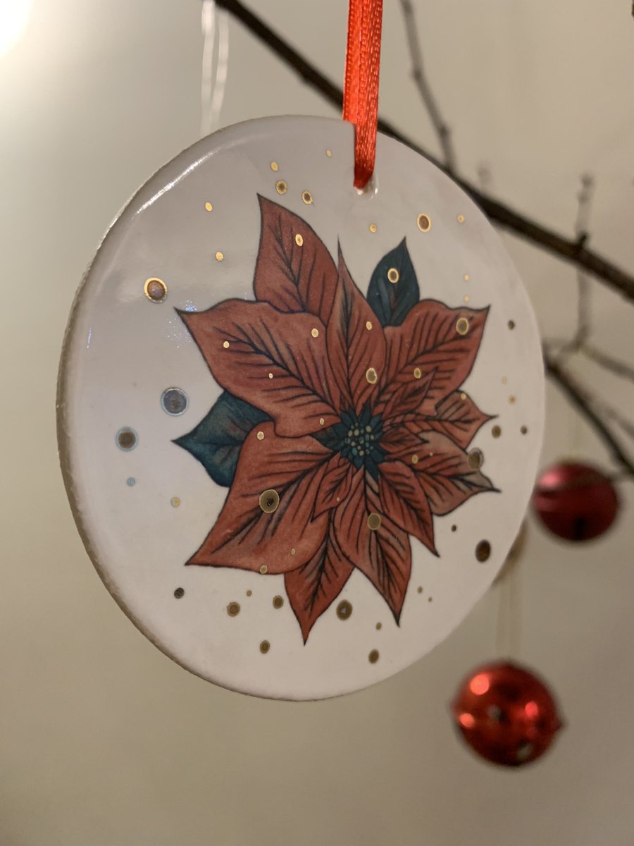 Only 2 hours left to like and comment on my latest Instagram post @ Instagram.com/Jennifer.Barlow for a chance to #win one of my new decoration designs. #handmadehour #craft #handmade #ceramic #handmadechristmas #pointsettia