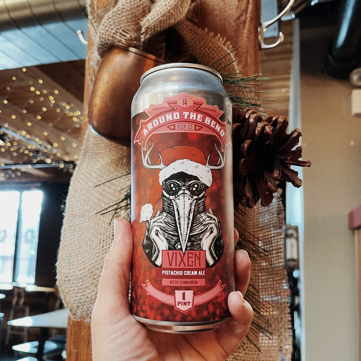 Day 19 is especially festive! We're drinking Vixen Pistachio Cream Ale with Cinnamon from <a href="/atbbeerco/">ATB BEER Co.</a>! This can is a pure seasonal sensation! Cheers!