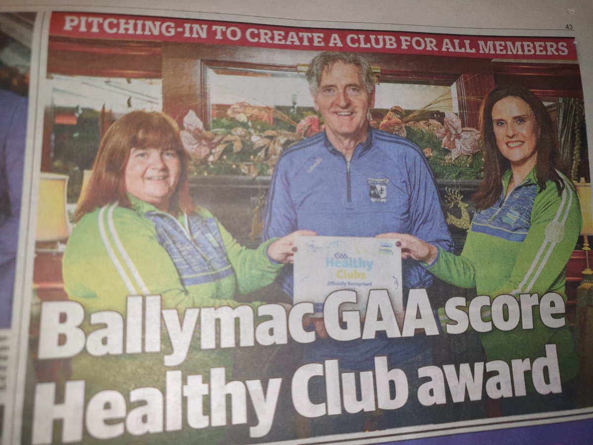Ballymac_gaa's tweet photo. Great way to end the year 
Ballymac Gaa Healthy Club Status 2021 💙💛
Thanks to Kerry Eye for article 
#weareballymac #Newkd #krsp #kerryhealthandwellbeing https://t.co/8ZbHarzxaA