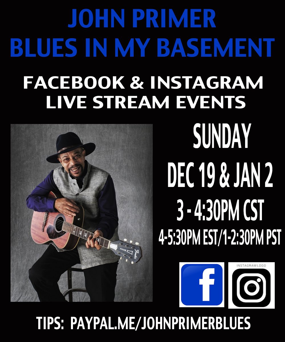 JohnPrimerBlues's tweet photo. TODAY IS THE DAY!!!! 3-4:30pm CST Hope you can join us! https://t.co/PhFzZCJm5N