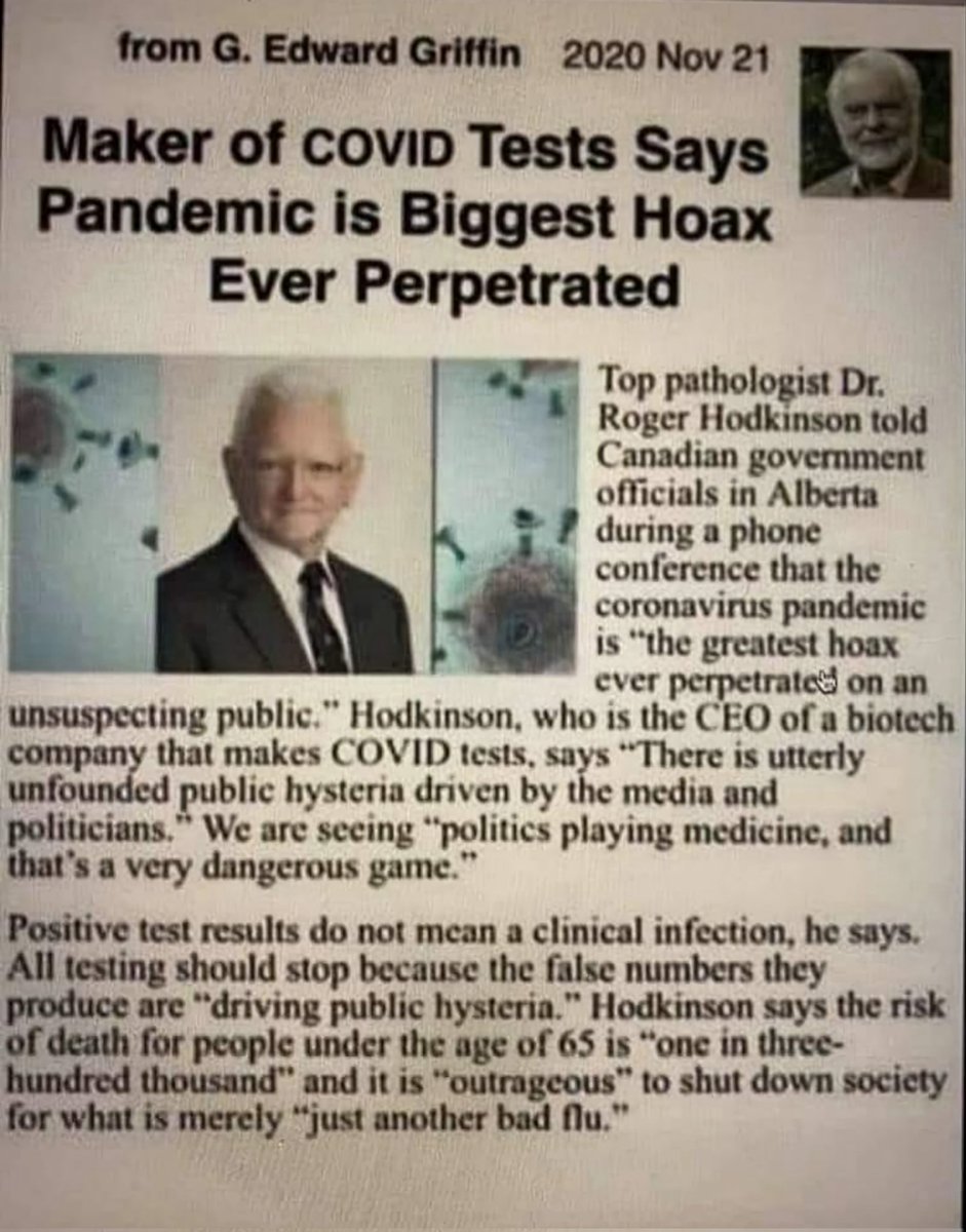 A message from the man himself. Stop taking medical advice from Politicians and MSM. #StopTesting #NoMandates #NoVaxPass ✊🇨🇦
