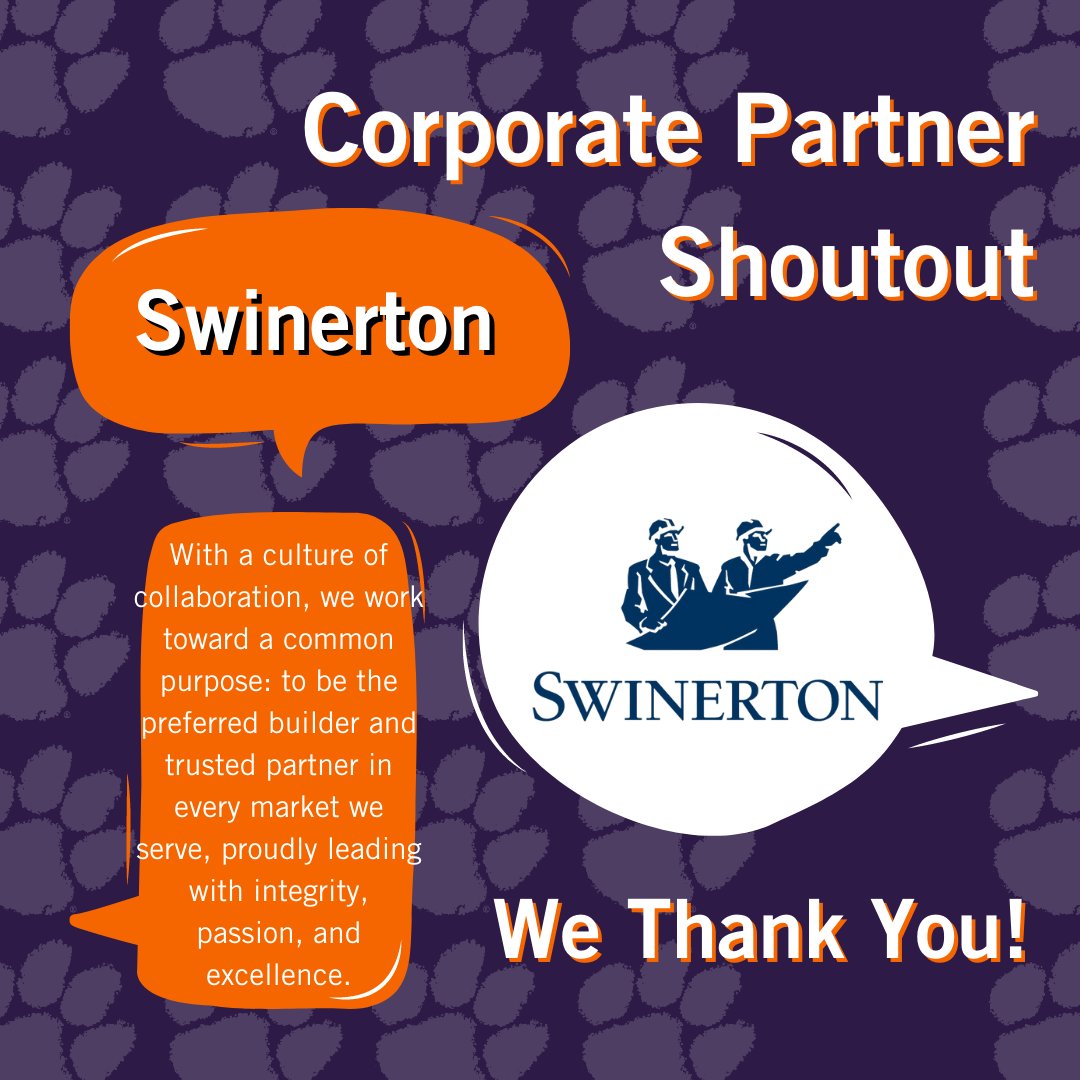 Corporate Partner Shoutout: Swinerton

With a culture of collaboration, we work toward a common purpose: to be the preferred builder and trusted partner in every market we serve, proudly leading with integrity, passion, and excellence.

Thank you for your support!