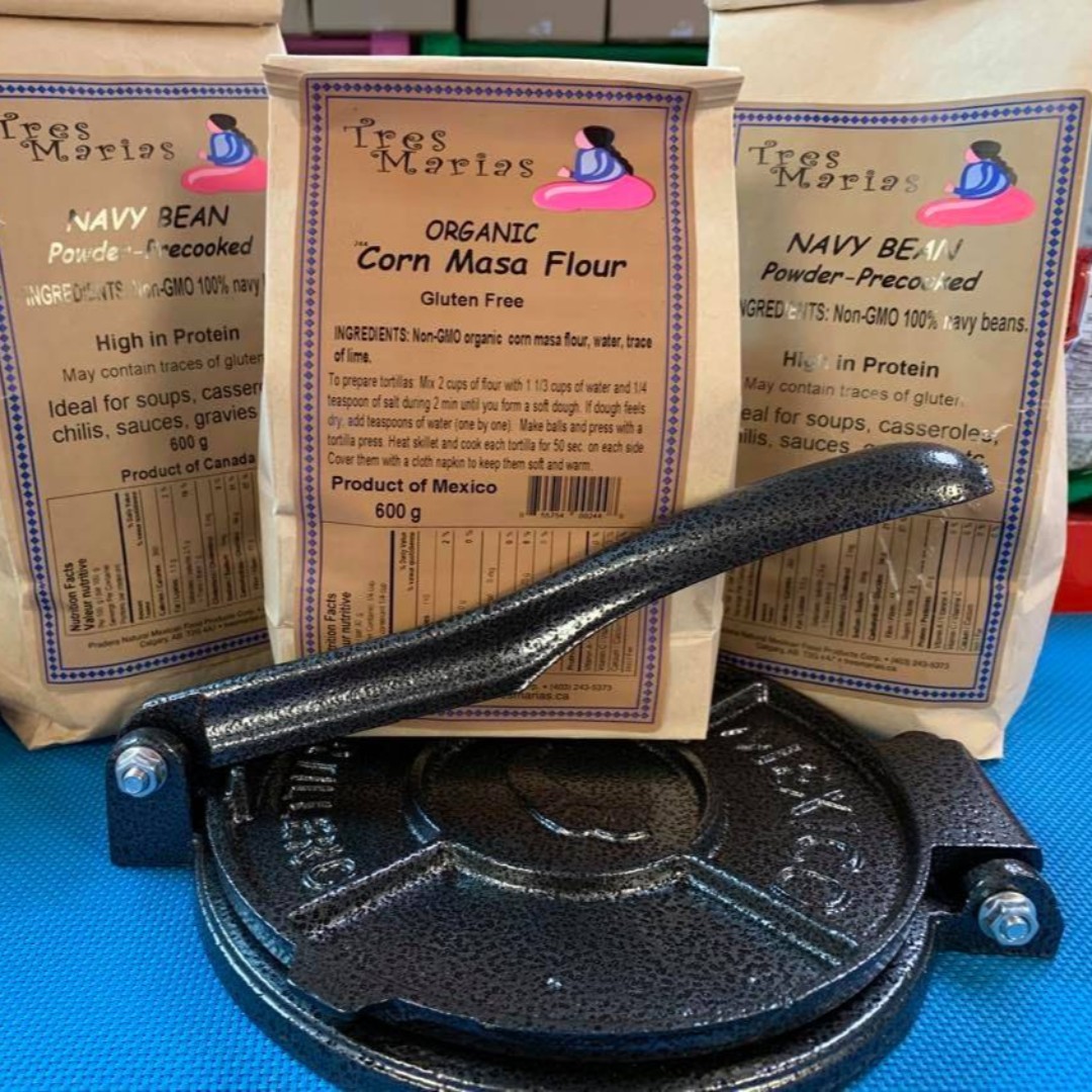 Looking for a unique gift? Try a tortilla press! The advantage of using a tortilla press is the ability to quickly and uniformly create round, flat, and thin, but not too thin, disks. It’s worth the investment if you make tortillas in large quantities or on a regular basis!