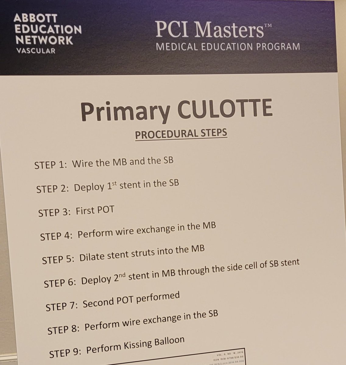 haseebqazi's tweet image. Procedural steps for Bifurcation stenting with DK Crush and Culotte techniques @AbbottCardio #PCIMasters @KateKearney4 @lindsey_cilia