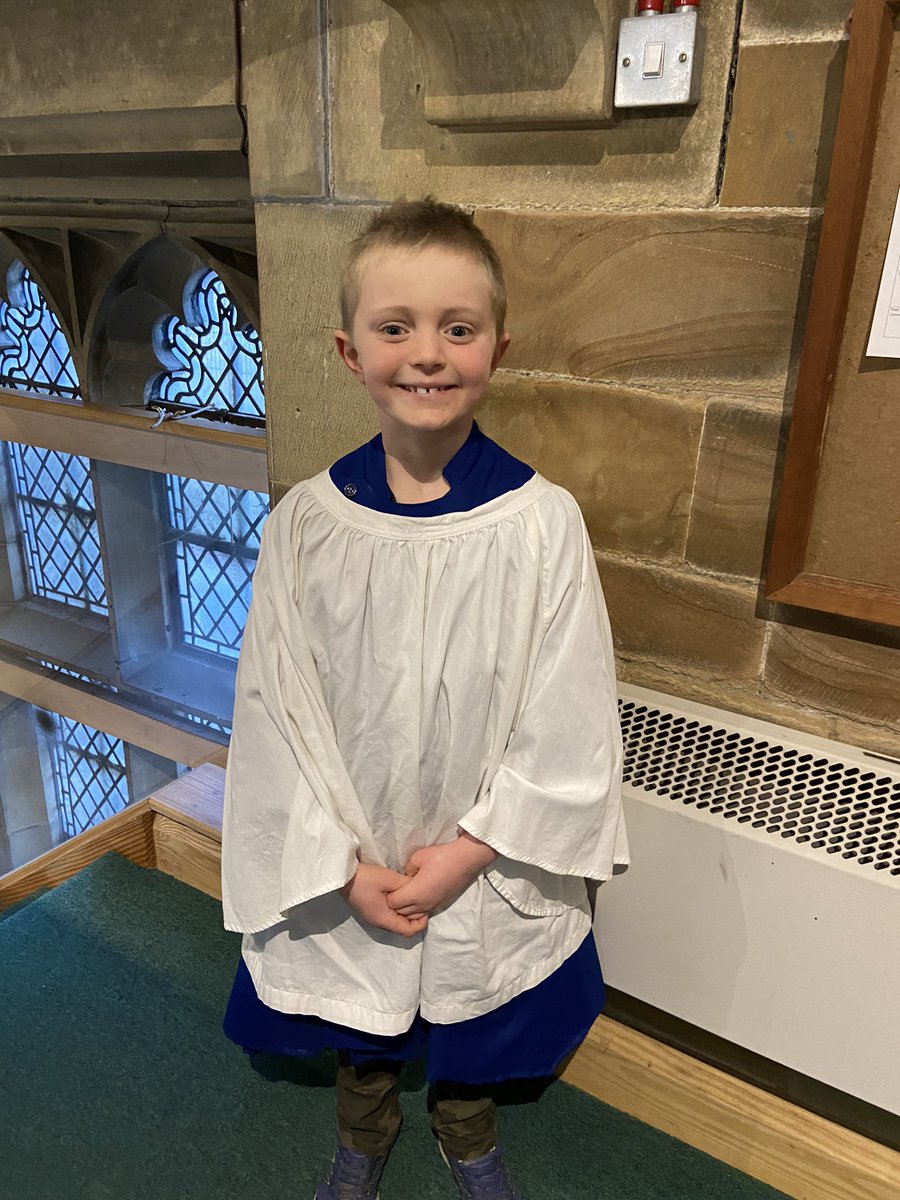Very proud of this young man James, who sang a solo and did a reading in our nine lessons and carols service at Thornhill Parish Church this afternoon. <a href="/THORNHI/">ThornhillParishChurc</a>