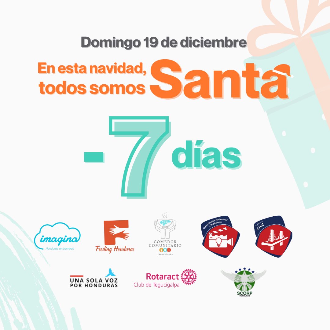 ComedorTgu's tweet photo. Estamos a 7 días de nuestra celebración navideña🎅🏼
¿Cómo ayudar? 
🧸 Donando juguetes e insumos
🎁 Regalando una navidad con L200
🤝 Siendo voluntario en la actividad https://t.co/KQSRdXUCgG