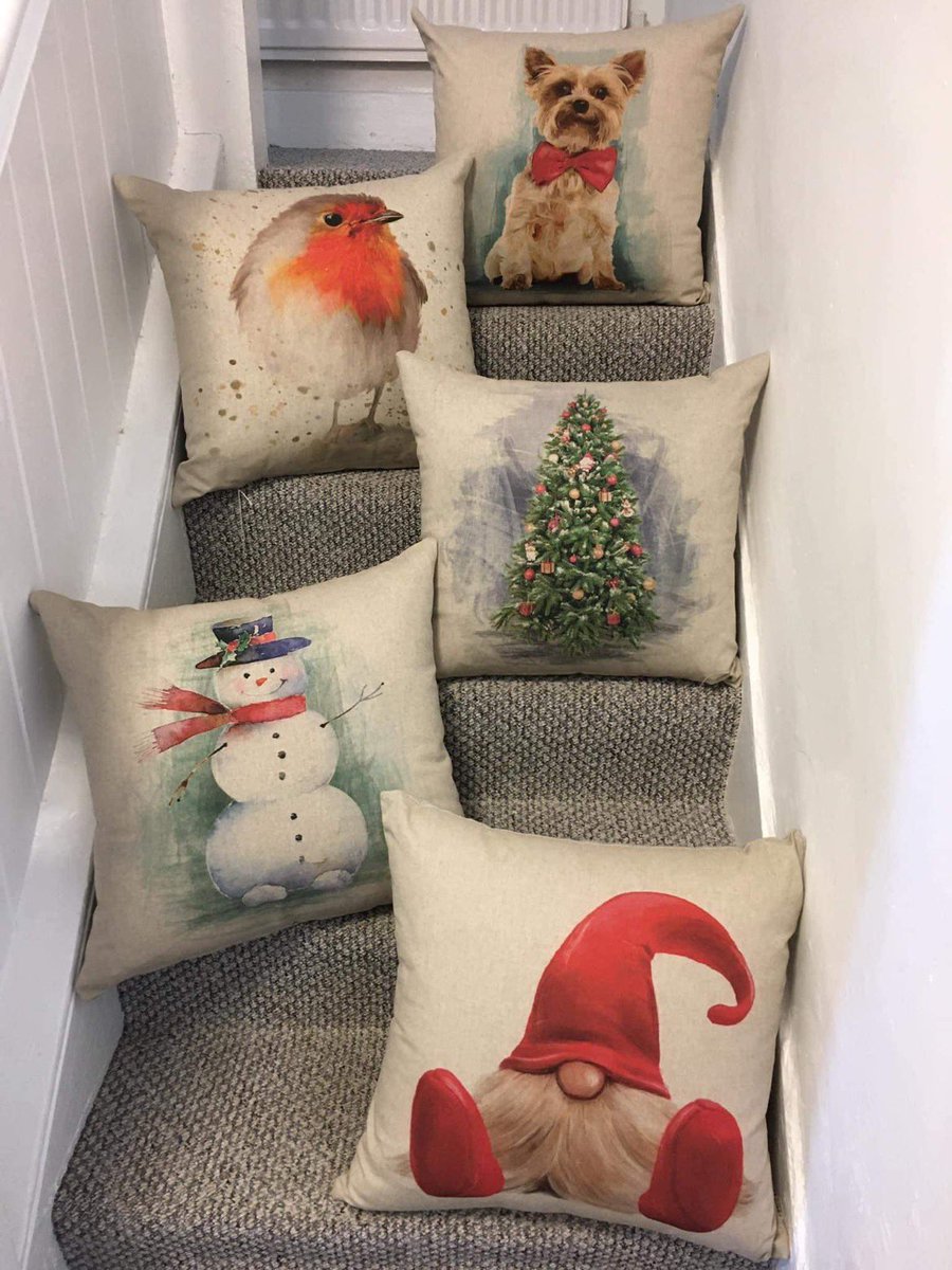 cosy_sew's tweet photo. #DownFilled #Christmas #cushions (Santa &amp; Snowman sold out).  Cheer up your sofa this Christmas - great as gifts too.  #MadeInCavan #ShopLocal #Christmas2021 #gift https://t.co/1xM4pPlRC0