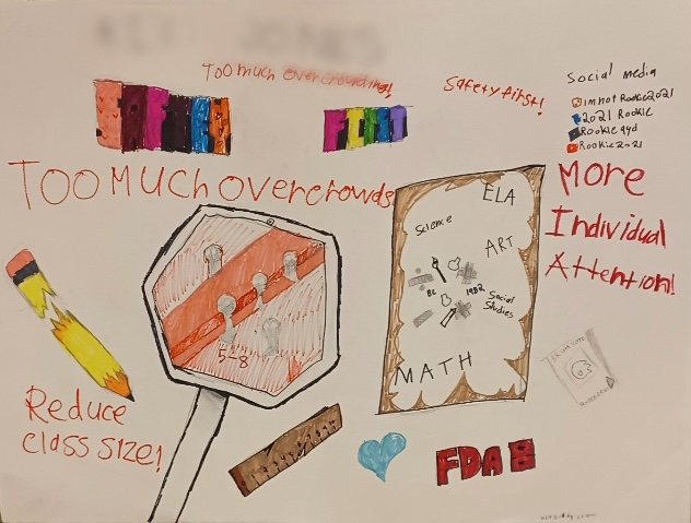 UFTUnity's tweet photo. Some Sunday Joy - Check out these incredible signs made by students in District 19 calling for smaller class sizes!!! https://t.co/hrgMwPgUHk