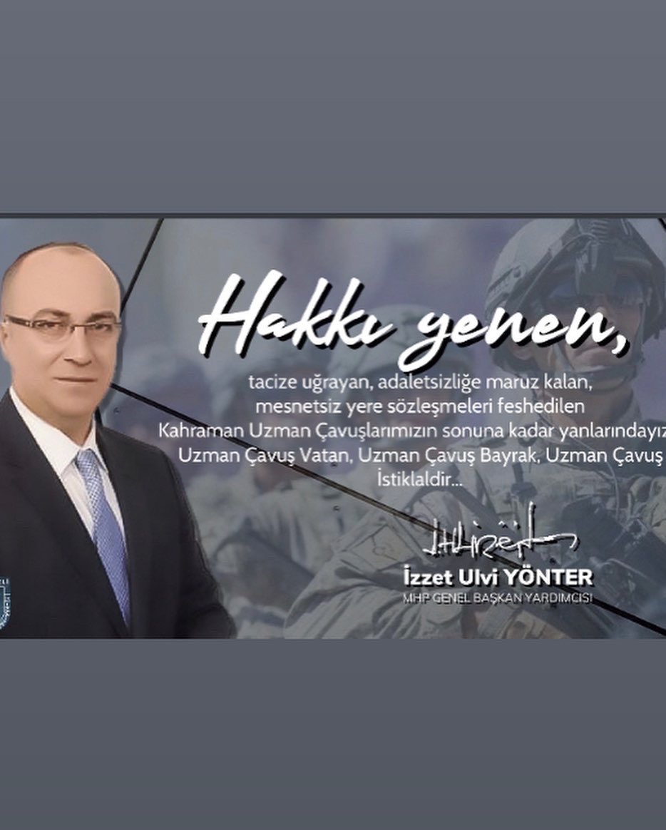 Ali Tilkici 🇹🇷 (@alitilkici38) on Twitter photo Allah sizden razı olsun Sayın Başkanım <a href="/UlviYonter/">Dr.İzzet Ulvi YÖNTER</a> bu olay Uzman çavuşlar için Mesleki Güvencenin,Kadronun ne kadar önemli olduğunu gösteren mihenk taşıdır
Kanun tanımaz,Hukuk tanımaz Amirlerin 2 dudağının arasına Kahraman Uzman Çavuşlar hapsedilemez
 #56KahramanUzmÇvş Allah sizden razı olsun Sayın Başkanım <a href="/UlviYonter/">Dr.İzzet Ulvi YÖNTER</a> bu olay Uzman çavuşlar için Mesleki Güvencenin,Kadronun ne kadar önemli olduğunu gösteren mihenk taşıdır
Kanun tanımaz,Hukuk tanımaz Amirlerin 2 dudağının arasına Kahraman Uzman Çavuşlar hapsedilemez
 #56KahramanUzmÇvş