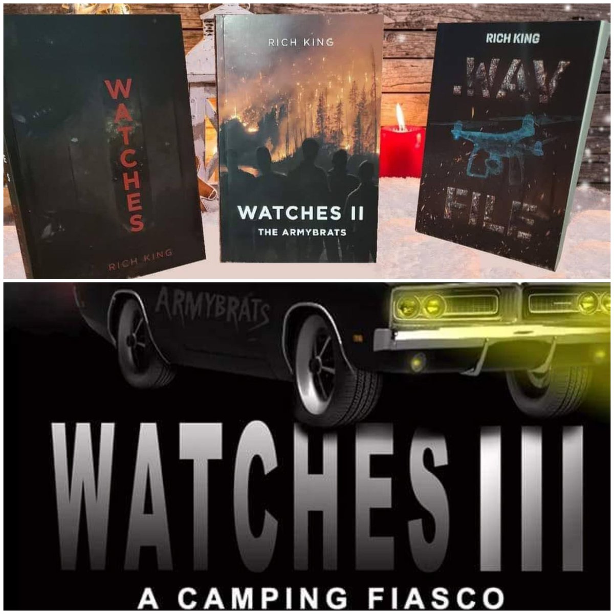 #readerscommunity #readers #KindleUnlimited #Nook #ebook #audiobook #WritingCommunity #writerslift 
It's coming... the third installment. What a ride it has been. Watch out for Watches III. 

Hey, check out my website, "Rich King" with this link: diekinger.wixsite.com/website