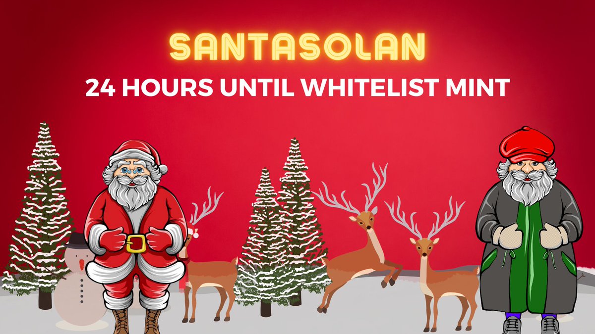 ONLY 24HRS ⏰ REMANING GET YOUR WHITELIST ON DISCORD 

- discord.gg/BZ4rPUEeGa

#Santhanam #Santasolan #dropnft #NFT #Solana #Solanart #SolanaNFTs #SolanaWinter #SolanaAirdrop #Whitelisting #mintcocoa #Crypto #CryptoNews