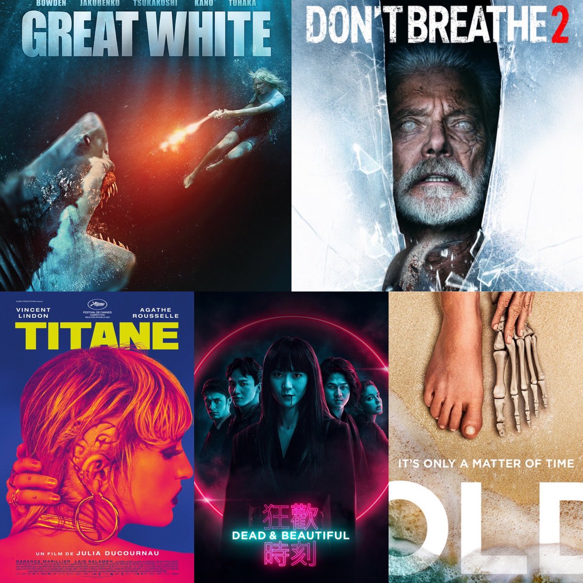 HMYearbook's tweet photo. We dropped a new Honor Roll episode recently where Tim talks about #old #dontbreathe2 #titane #deadandbeautiful and #greatwhite. Also discussed: Eating dinner at 4:30pm and terrifying Australian wildlife! https://t.co/DV0NKVDk91 https://t.co/aLrpye8BL5