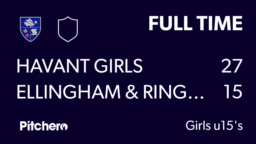 havantrfc's tweet photo. FULL TIME: Havant Girls U15โs 27 - 15 Ellingham & Ringwood
#HAVELL #Pitchero
https://t.co/HflQ3tgRAB https://t.co/Eh4zfxnr2o
