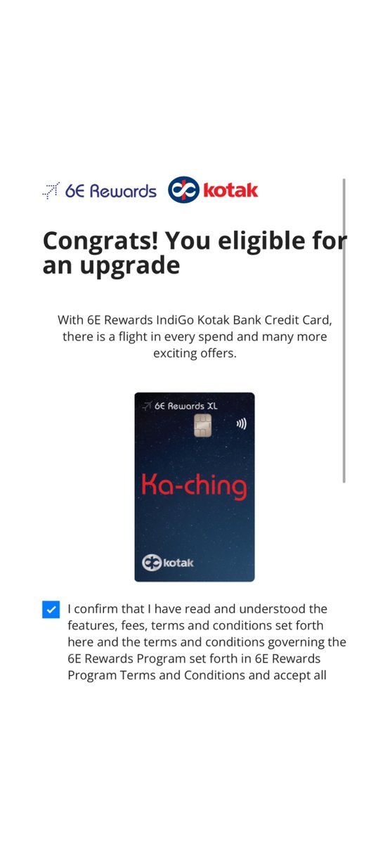 Ravisutanjani's tweet photo. So IndiGo has launched a new credit card in partnership with Kotak, welcome benefits seem good with a joining fee of ₹1500
Not sure if it’s invite only, will update as this progresses! #CreditCardUsers https://t.co/02rpfGhhzB