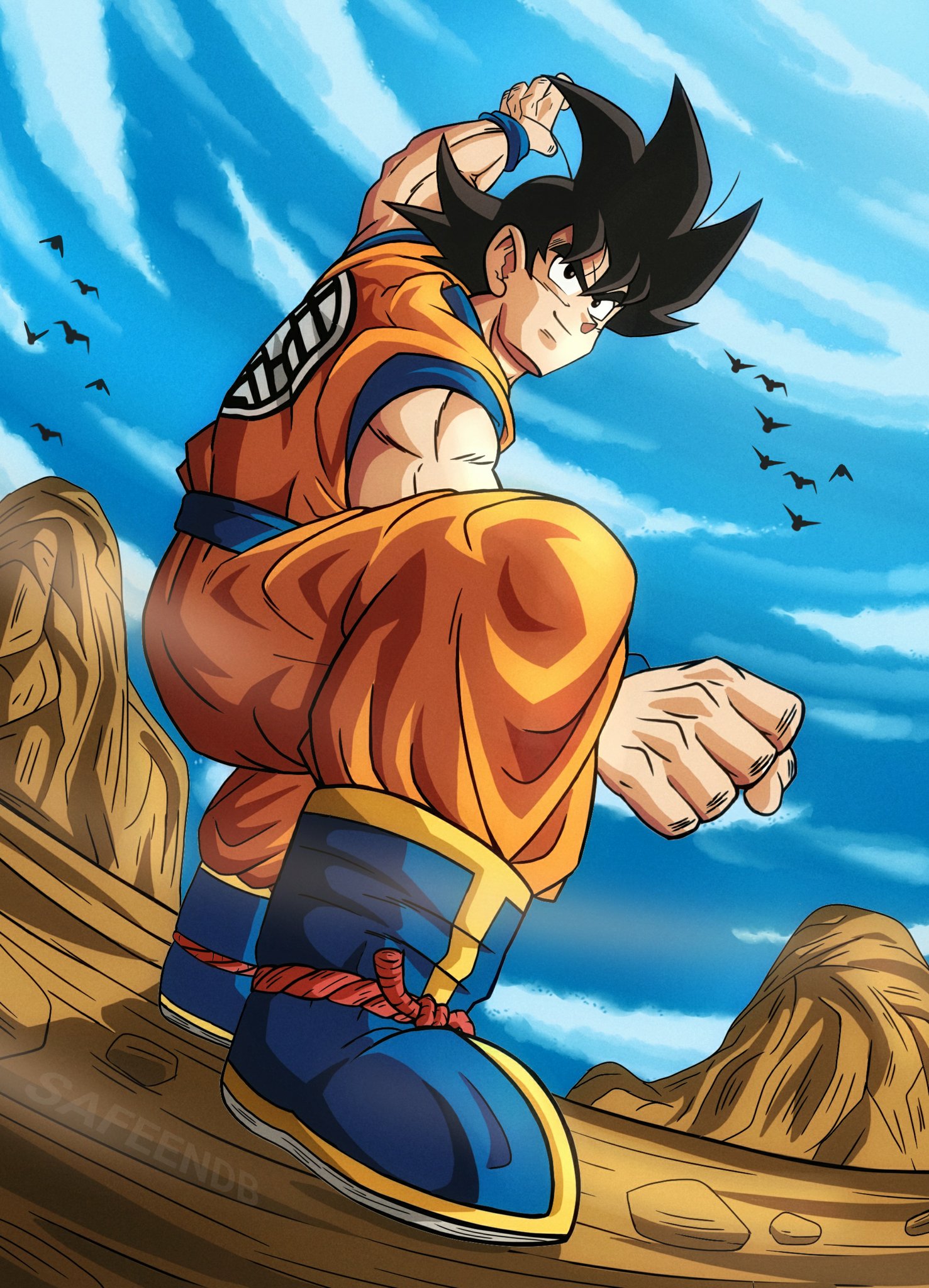 Goku Fighting - Goku Transparent Transparent PNG - 730x1095 - Free Download  on NicePNG