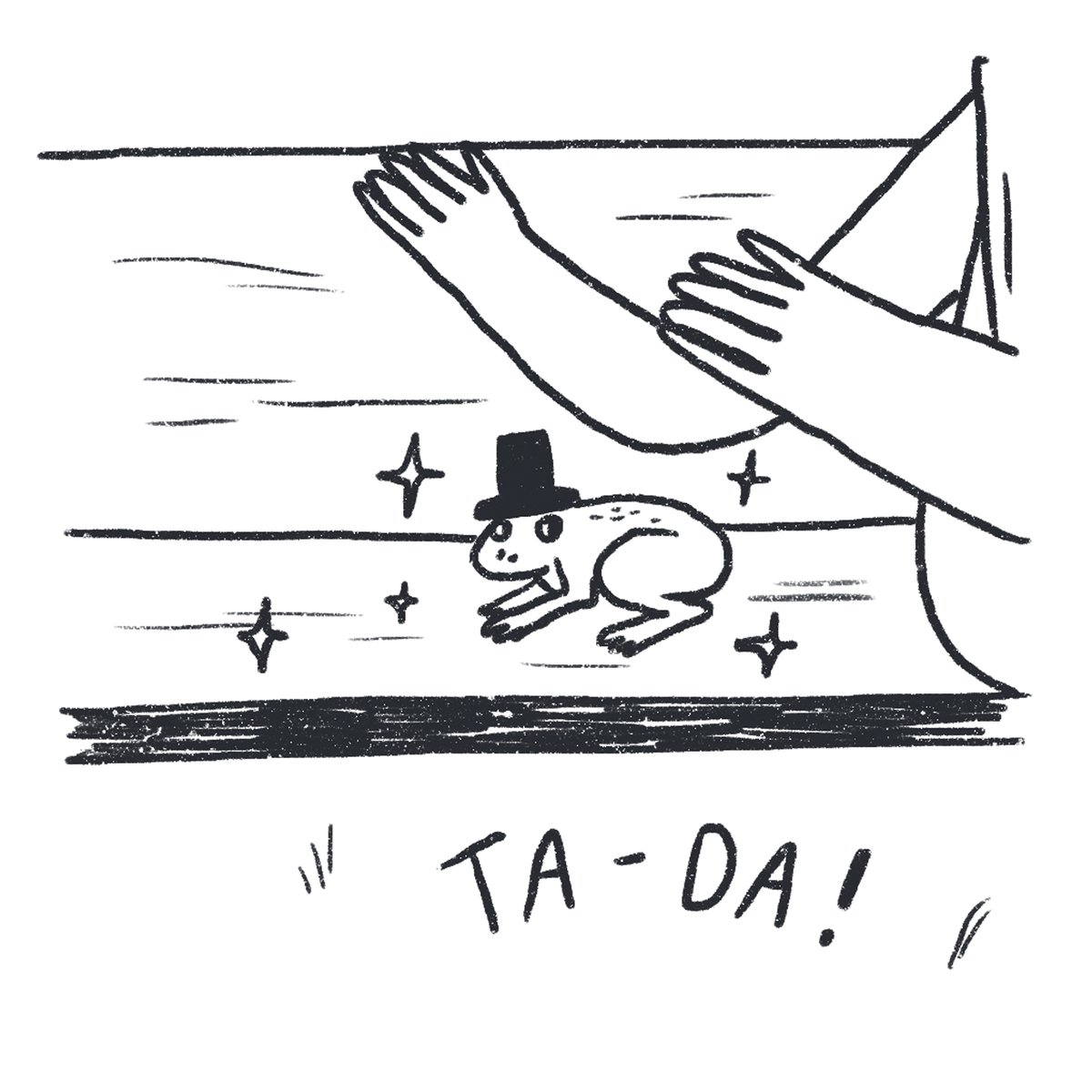 just SG showing Socks the very very fancy hat they made for fred the frog. So fancy. #thesadghostclubbook 