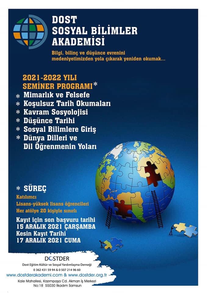yolcudergisi's tweet photo. “Bilgi, bilinç ve düşünce evrenini medeniyetimizden yola çıkarak yeniden okumak”
Dost Sosyal Bilimler Akademisi 2021-2022 Seminer Programı @ihsanfazlioglu #dostder https://t.co/GtSN9VJOvc