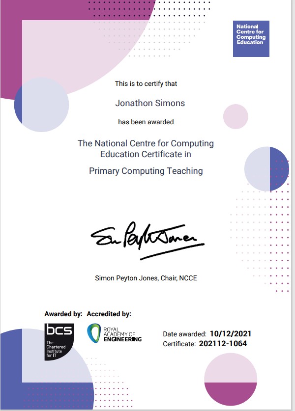 jonathonsimons5's tweet image. A big thanks to Paul Howarth @smunshi10  Munshi and alison sheldon for their support for helping me get this certificate. I have been really pushing myself to gain the subject knowledge to help my students gain the important skills they need for the modern workplace.
#edtechmaven