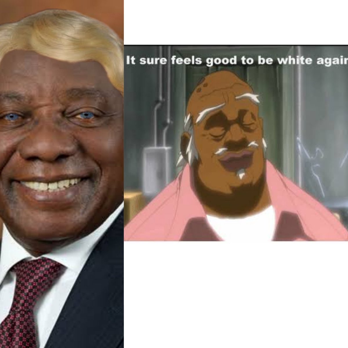 LetimileT's tweet image. I swear Cyril reminds me of this guy from the boondocks. #cyrilramaphosa