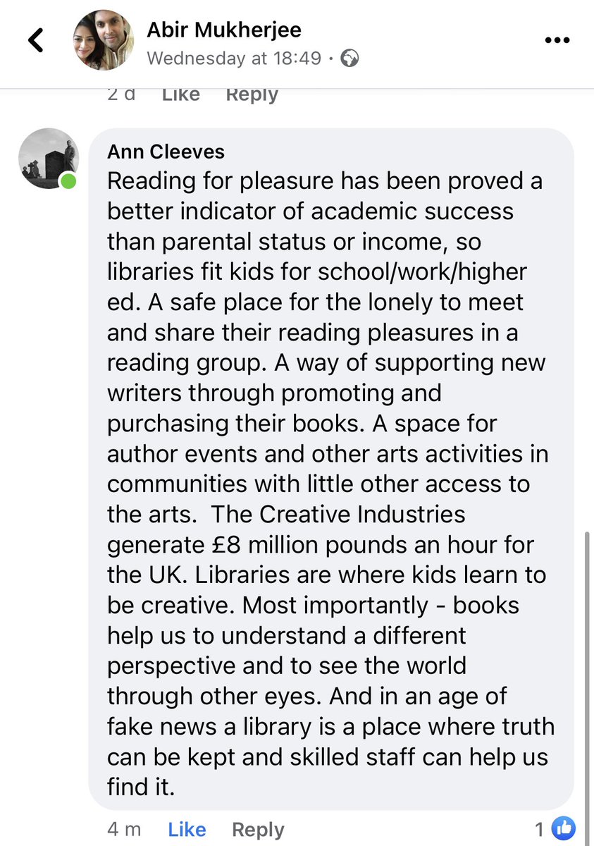 On the importance of libraries. The one and only @AnnCleeves putting it far better than I ever could.