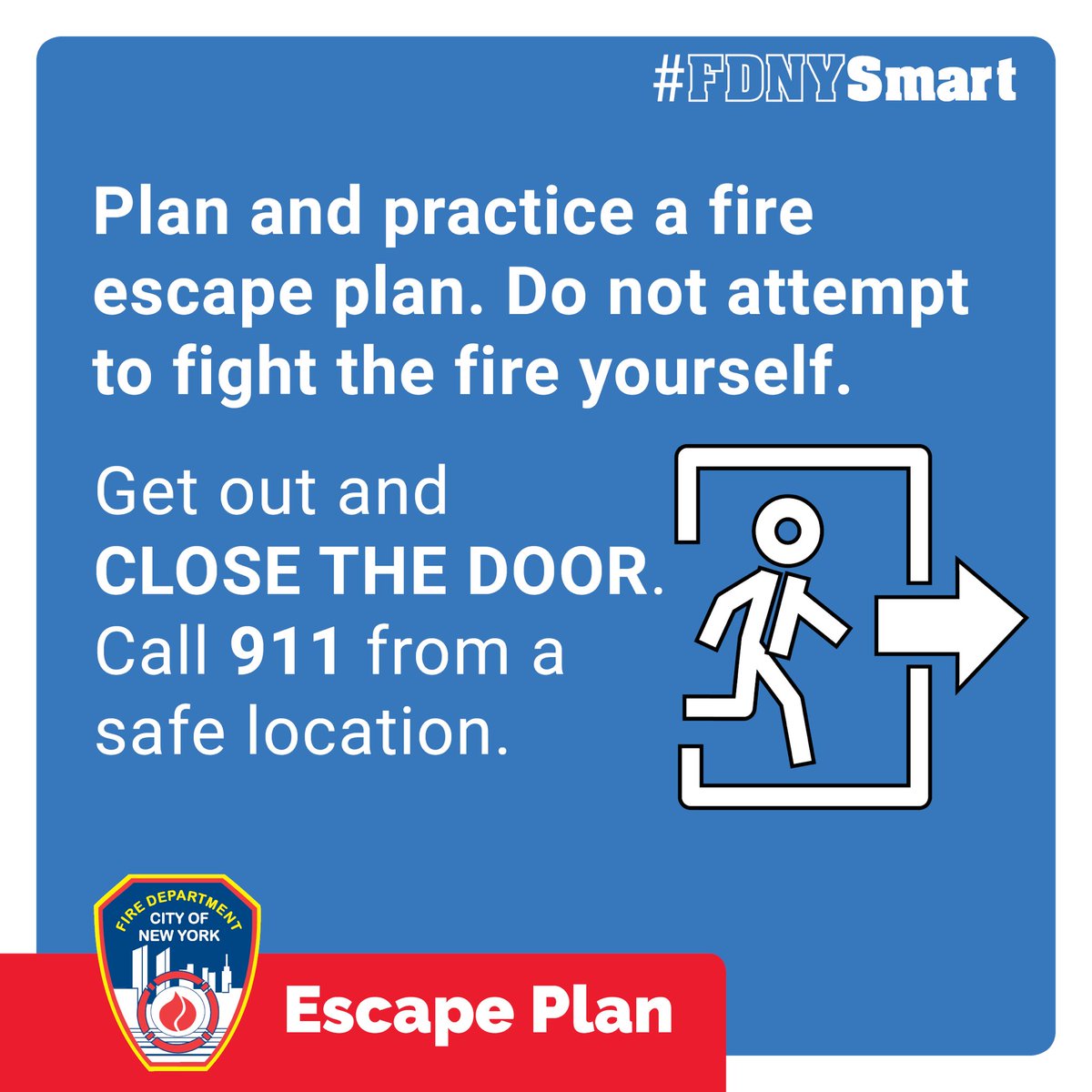 FDNY's tweet photo. More than 1/3 of home fires occur during December-February, and most are preventable. If there is a fire in your home, be #FDNYSmart and do not try to fight the fire yourself. Plan your exit strategy at https://t.co/NpwdRdlElY https://t.co/JpMOV6DbkW