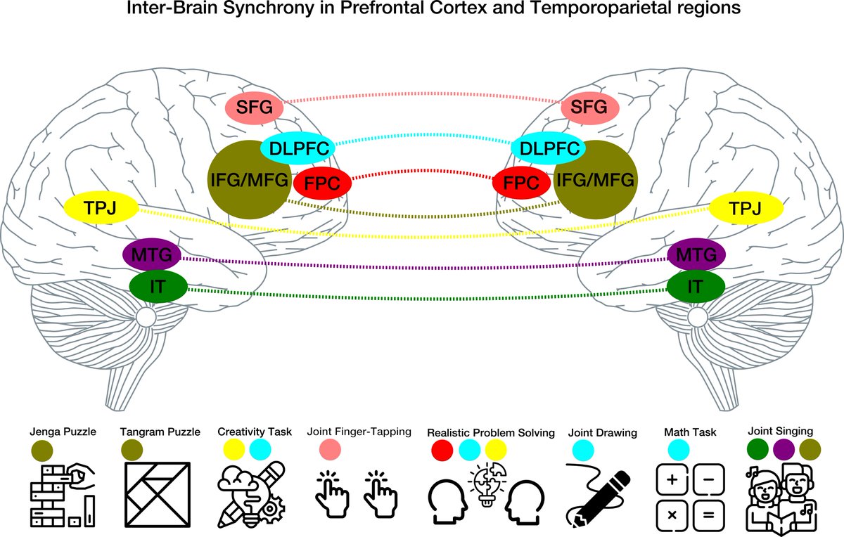 aczeszum's tweet photo. Cooperative behavior evokes inter-brain synchrony in the prefrontal and temporoparietal cortex: A systematic review and meta-analysis of fNIRS hyperscanning studies. 

https://t.co/RWBqLUgU30 

@SuzanneDikker @SLKoole @konigpeter https://t.co/mtYmFnPDi2