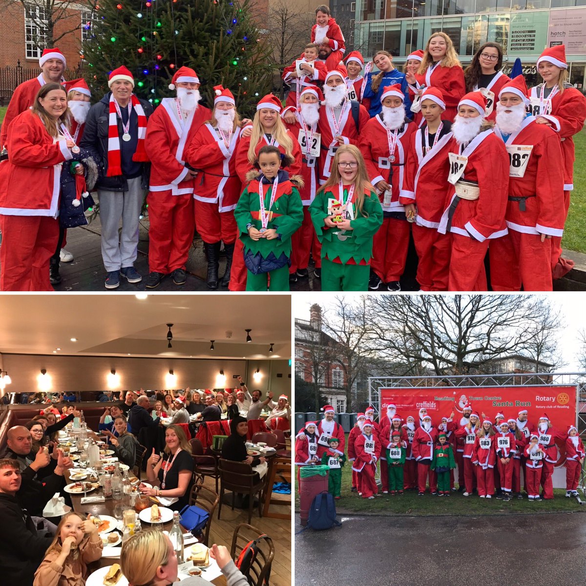 MacbethInsure's tweet photo. A fantastic Reading Santa Run once again. Great to be back. Well done to all the Santa’s, Elves and all the organisers. And thanks to the guys at Cote Brasserie in Reading for not freaking out!!😄#readingsantarun #sponsors #teammacbeth @ReadingSantaRun https://t.co/0pQuKEam6U