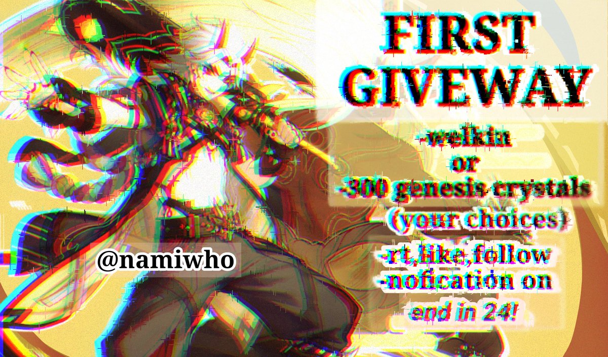 ayaxyq's tweet image. ❦My first #GenshinImpact giveaway!
&amp;lt;3❦
✰Welkin or 300 genesis
 (your choices!)
✰Rt + like
✰Follow(optial)(notification on!)
＞End in 24 hours!

#genshinimpactgiveway
I use codashop anw so no need to log in.