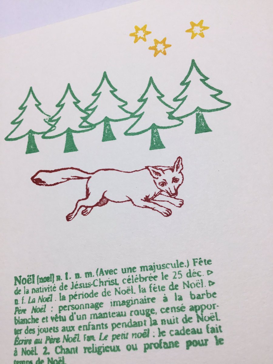 My screen printed Christmas card⭐️⭐️⭐️
After having created a mini card a few years ago from vintage rubber stamps I decided to enlarge it.

etsy.com/shop/RainbowsB…

#christmascard #cartedenoel #noel #christmas #cartevoeux #screenprintedcards #screenprinting #vintagerubberstamps