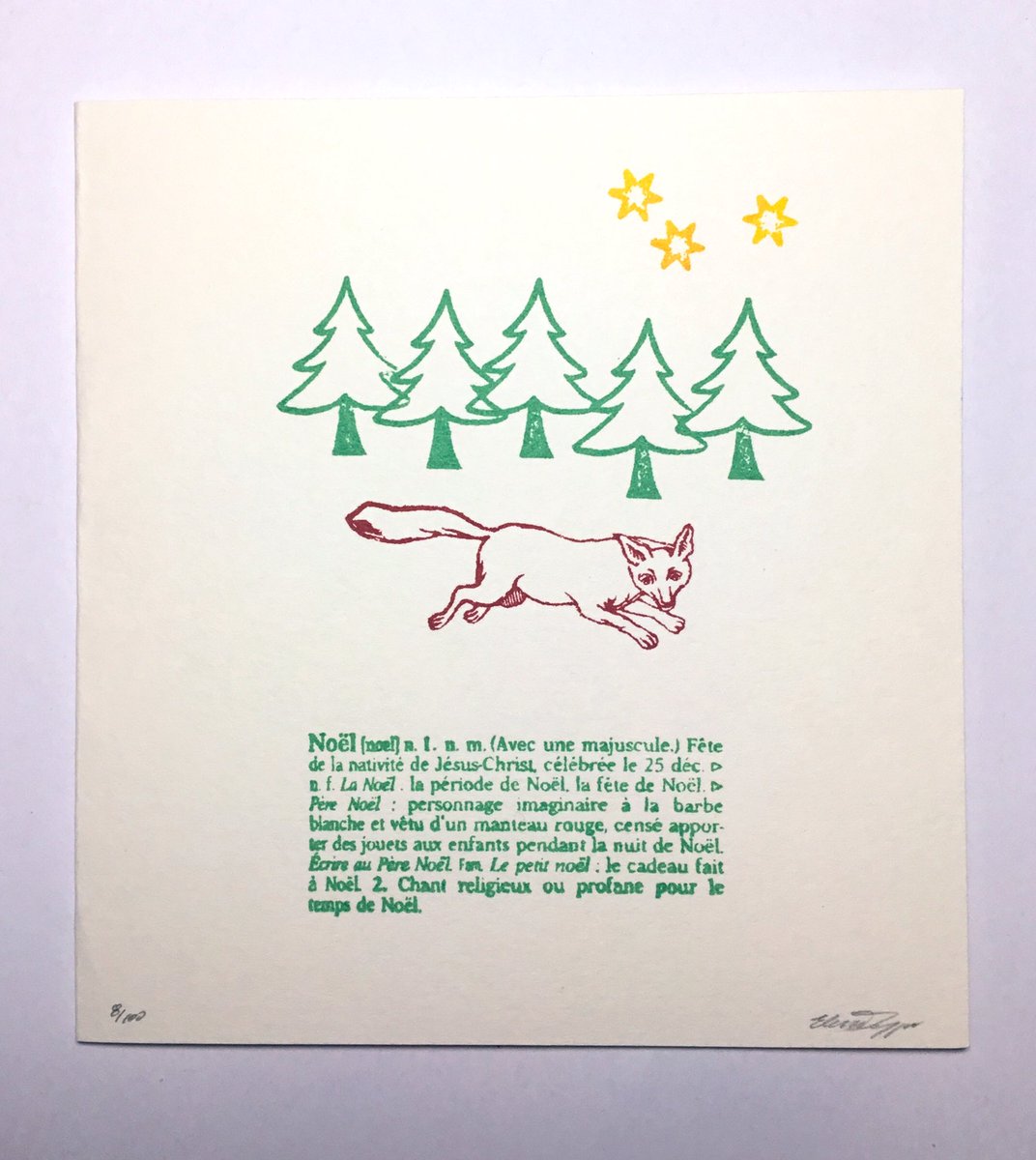 LNzitrone's tweet photo. My screen printed Christmas card⭐️⭐️⭐️
After having created a mini card a few years ago from vintage rubber stamps I decided to enlarge it.

https://t.co/gGGTuu5KIU

#christmascard #cartedenoel #noel #christmas #cartevoeux #screenprintedcards #screenprinting #vintagerubberstamps https://t.co/6q16P94d4i