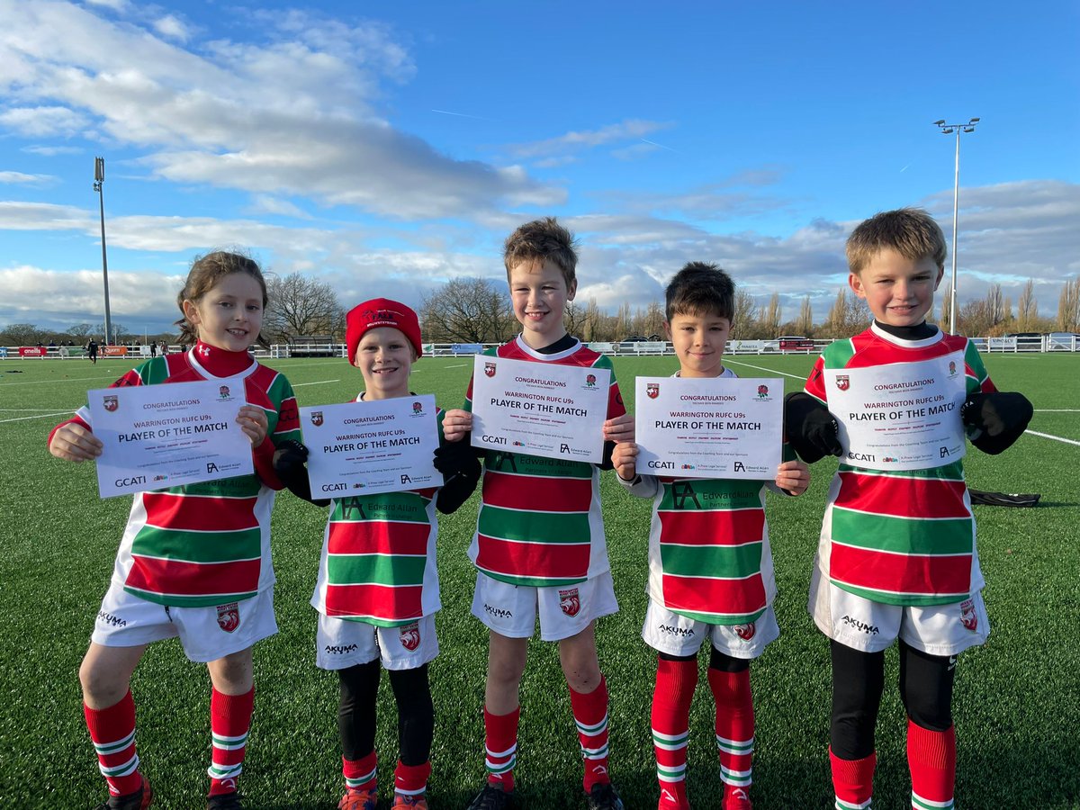 WRUFCUnder12's tweet photo. Thank to @LymmRugbyClub for hosting the fixture this morning. Fantastic performances from our "Players of the Week" Robin, Freddie, Barney, Seb & Matty. These players can't wait to start the tackling games after Christmas!! #TREDS @WarringtonRUFC #WarringtonPride #Wire4Life https://t.co/itoZOZNo4r