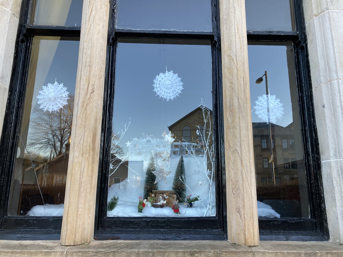 LenzieUnion's tweet photo. It's day 12 of advent. Have you seen the window of Dean House yet? It has a wonderful mouse nativity in it. If your passing the church take a look and see the wonders for yourself &amp; have a look to see what else you can see in the church grounds too. #ShareTheLight #advent2021 https://t.co/ivPJay15Nh