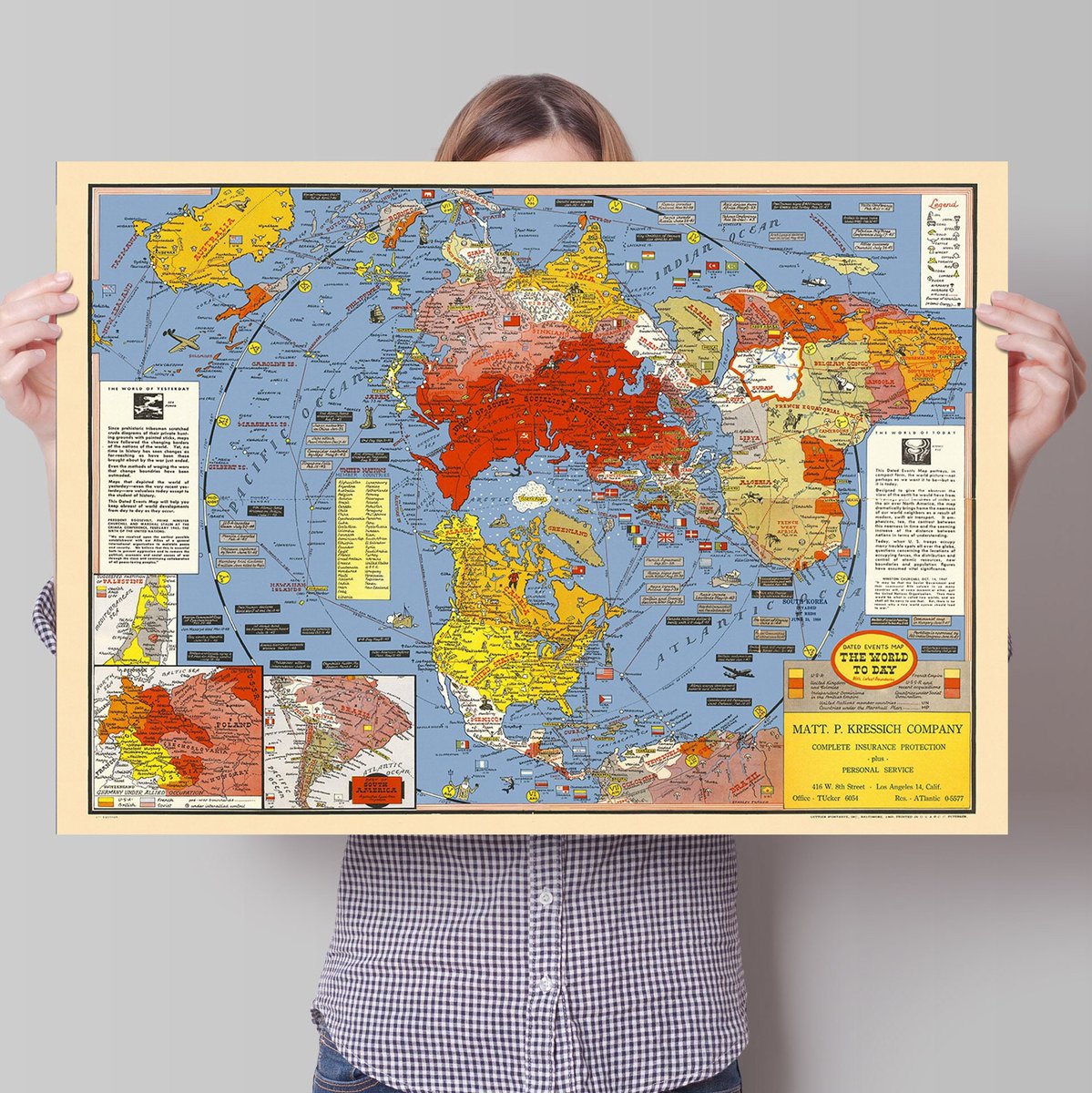 FlatEarthPrint's tweet photo. Historic World Map - The World Today with Latest Boundaries - Dated Events Map - 1948- World Map Poster - Azimuthal Equidistant - Flat Earth https://t.co/oTMNSAhps4 #flatearth #mapoftheworld #terreplate #flatearthmap #flatearthart  #earthisflat https://t.co/Uil2prRRh7