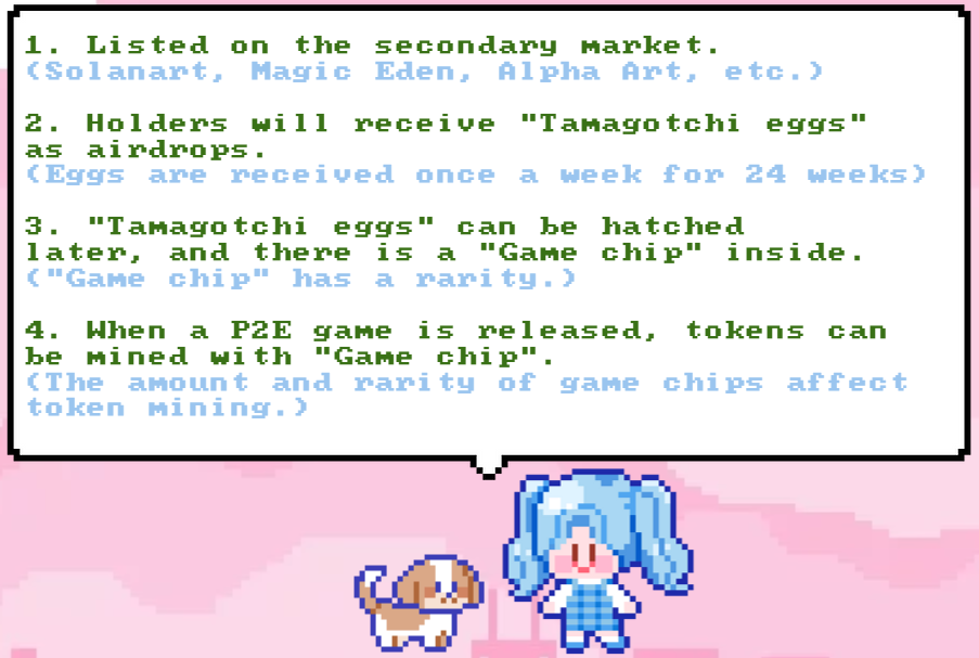 Sol_Tamagotchi's tweet photo. 🎮This is Tamagotchi's roadmap!🎮

If you need more info? ❤️
Join our Discord 🔥🔥
➡️ https://t.co/1jpMz50aGH

#Solana #SolanaNFTs #SolanaNFT #nftart #NFTartist #pixelart #pixelartist #NFTGame #NFT #NFTs #NFTCommunity #tamagotchi https://t.co/y8Dl2G3tXY