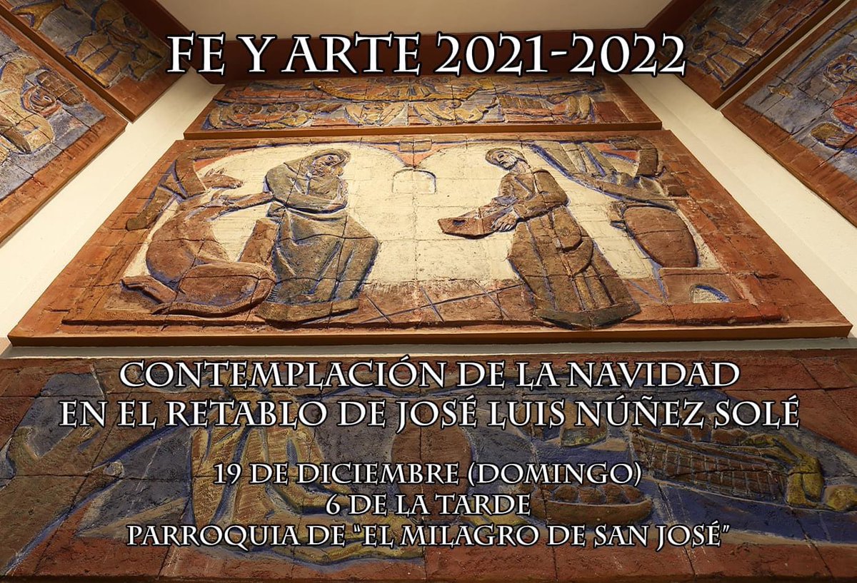 El próximo Domingo 19 de diciembre, a las 6 de la tarde, contemplaremos el misterio de la Navidad por medio del retablo que realizó José Luis Núñez Solé para la Parroquia de El Milagro de San José. Os esperamos allí mismo. <a href="/elmilagrosj/">Milagro de San José</a> <a href="/diocesissalaman/">Diócesis de Salamanca</a> <a href="/toms_gil/">Tomás Gil Rodrigo</a> <a href="/andrs_martn/">Juan Andrés Martín</a>