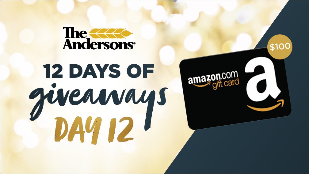 TheAndersonsPro's tweet photo. 🚨 It's the LAST day of the Andersons 12 Days of Giveaways!
To wrap things up, we will be giving away a $100 Amazon gift card. Go follow us on Instagram for you chance to win! https://t.co/YDQgq2ePsy https://t.co/TsYpxrPvnj