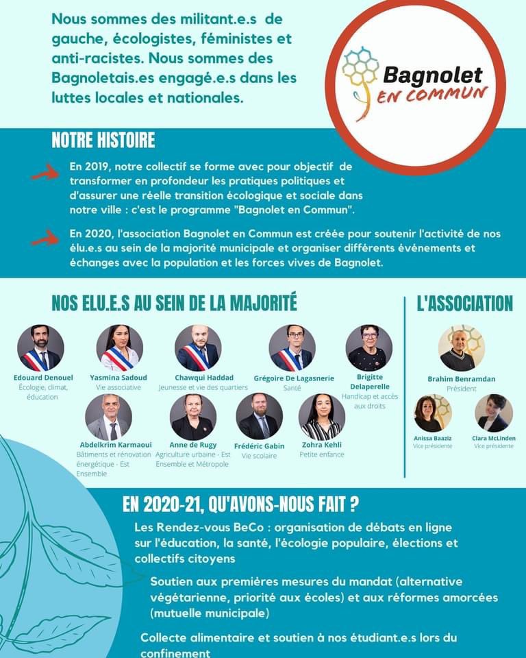 Ce matin, les élu-e-s et militants de #bagnoletencommun  étaient présent￼-e-s au marché de #Bagnolet ￼pour diffuser notre tract et venir à la rencontre des Bagnoletais-es. Il est important de rendre compte de notre action municipale et de rappeler ce que fait notre mouvement !