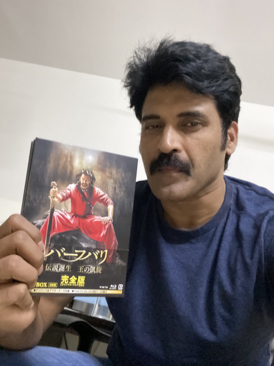 Just received the Bahubali Blu-ray box from Japan. Miss u all 🤗. See u soon 🙏