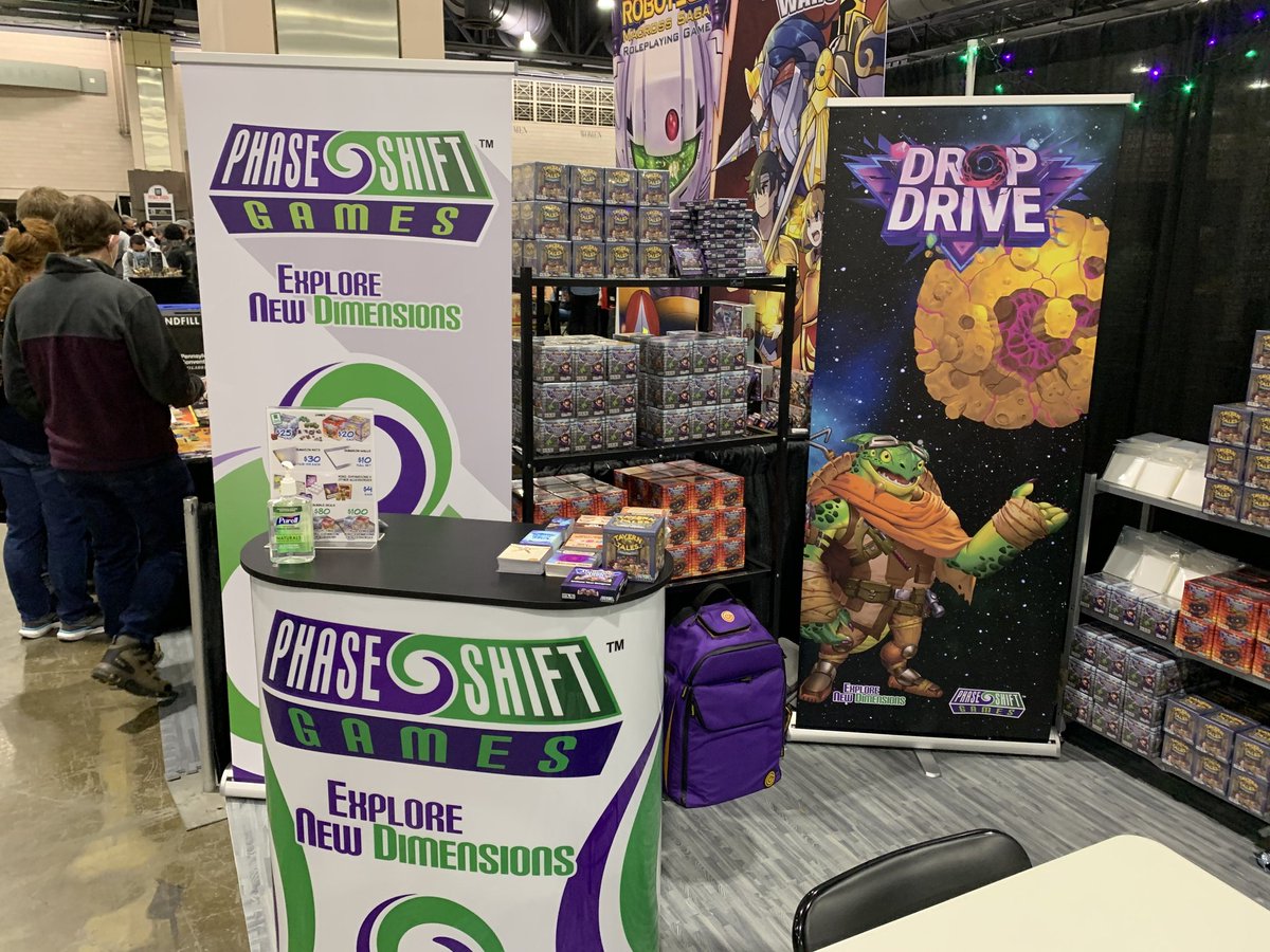 GregSkul's tweet photo. Wishing I was at #PAXUnplugged!
@PhaseShiftGames are at booth #3537, showing off #DungeonDrop: Dropped Too Deep, #TavernTales and #DropDrive! Someone pop over and say hi to the gang for me! 🐉🍻🚀
#boardgames #tabletop https://t.co/PrnODTeaNB