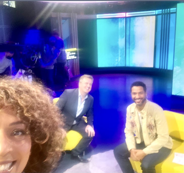 jacquijdesigns's tweet photo. Another fun #SundayMorningLive with my #TVBro @SeanFletcherTV 🙌🏾 Thank you to the fantastic @realaled @CarlyPaoli &amp; #FatherXavierPerrin It's great to have some #crafty elements in the show too; right up my street! I'll be back on #BBCSML next week so #SeeYouNextTime on @BBCOne https://t.co/ooeMe8gdoc