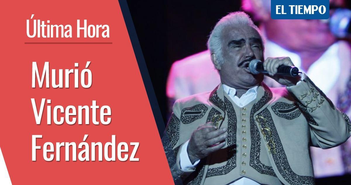 ELTIEMPO's tweet photo. ¡ATENCIÓN! 🚨  Murió Vicente Fernández, el ídolo de la música mexicana. La familia del cantante venía reportando que atravesaba por graves quebrantos de salud. Los detalles acá ► https://t.co/ObW5Jq9KpW https://t.co/VD95PAlr8M